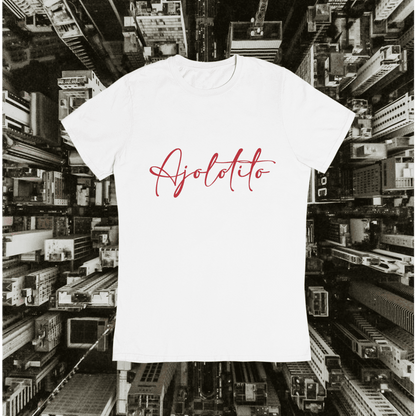 Playera Urbana Letras Cursivas Ajolotito Ajolote