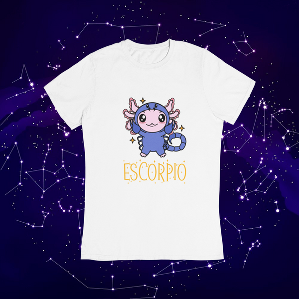 Playera Axolotzin Horoscopos Nombre Escorpio Ajolote Adulto E Infantil