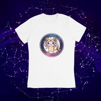 Playera Axolotzin Horoscopos Galaxy Capricornio Ajolote Adulto E Infantil