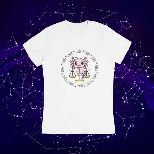 Playera Axolotzin Horoscopos Aro Libra Ajolote Adulto E Infantil