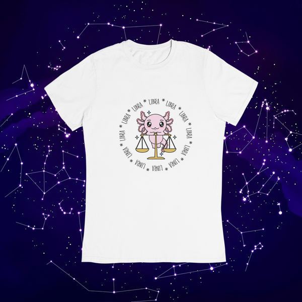 Playera Axolotzin Horoscopos Aro Libra Ajolote Adulto E Infantil