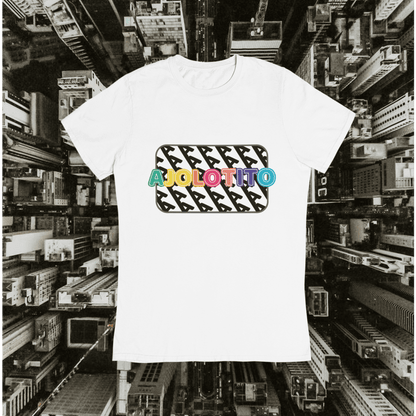 Playera Urbana Letras Ajolotito Colores Ajolote