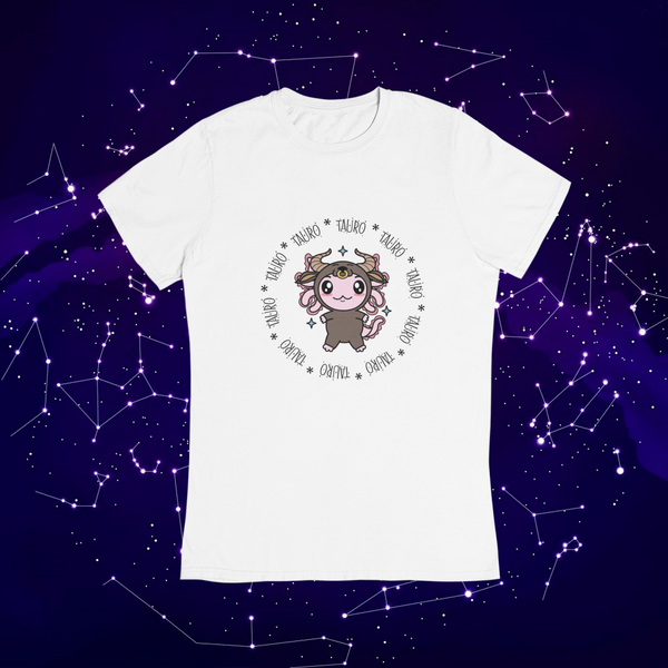 Playera Axolotzin Horoscopos Aro Tauro Ajolote Adulto E Infantil