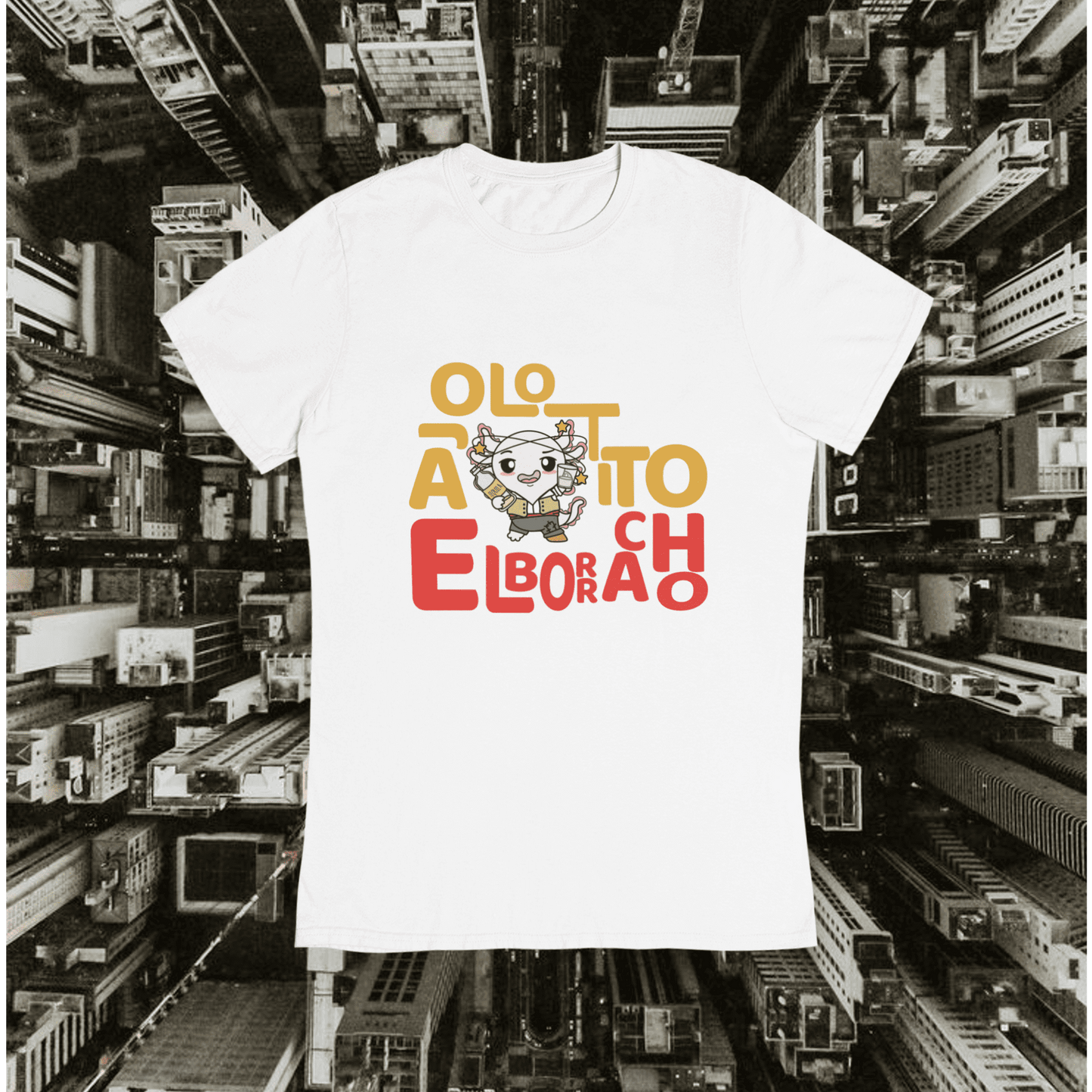 Playera Urbana Letras Axoloteria El Borracho Ajolote Adulto E Infantil