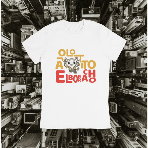 Playera Urbana Letras Axoloteria El Borracho Ajolote