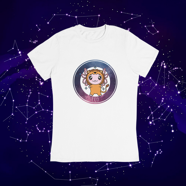 Playera Axolotzin Horoscopos Galaxy Leo Ajolote Adulto E Infantil