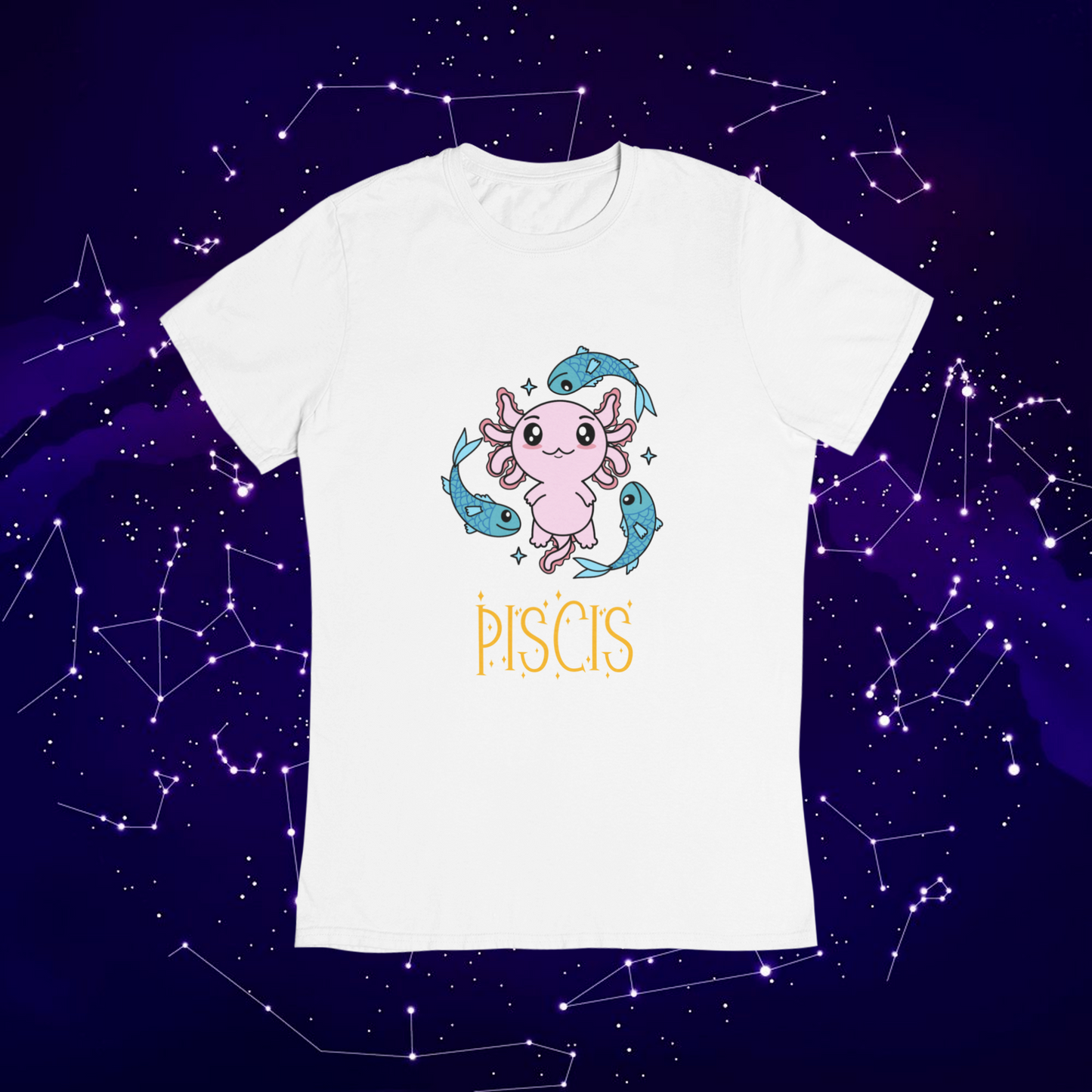 Playera Axolotzin Horoscopos Nombre Piscis Ajolote Adulto E Infantil
