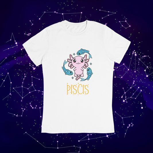 Playera Axolotzin Horoscopos Nombre Piscis Ajolote Adulto E Infantil
