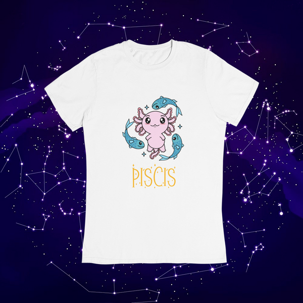 Playera Axolotzin Horoscopos Nombre Piscis Ajolote Adulto E Infantil