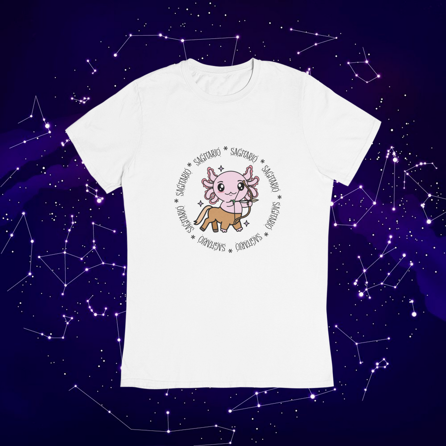 Playera Axolotzin Horoscopos Aro Sagitario Ajolote