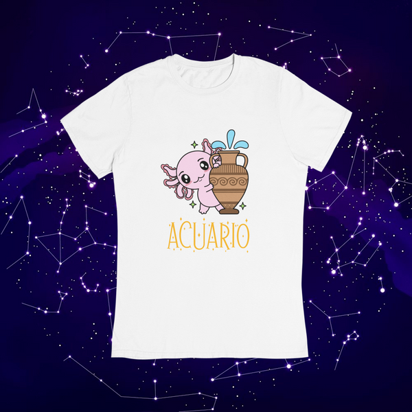 Playera Axolotzin Horoscopos Nombre Acuario Ajolote Adulto E Infantil