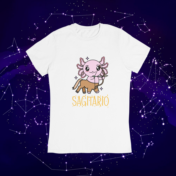 Playera Axolotzin Horoscopos Nombre Sagitario Ajolote Adulto E Infantil