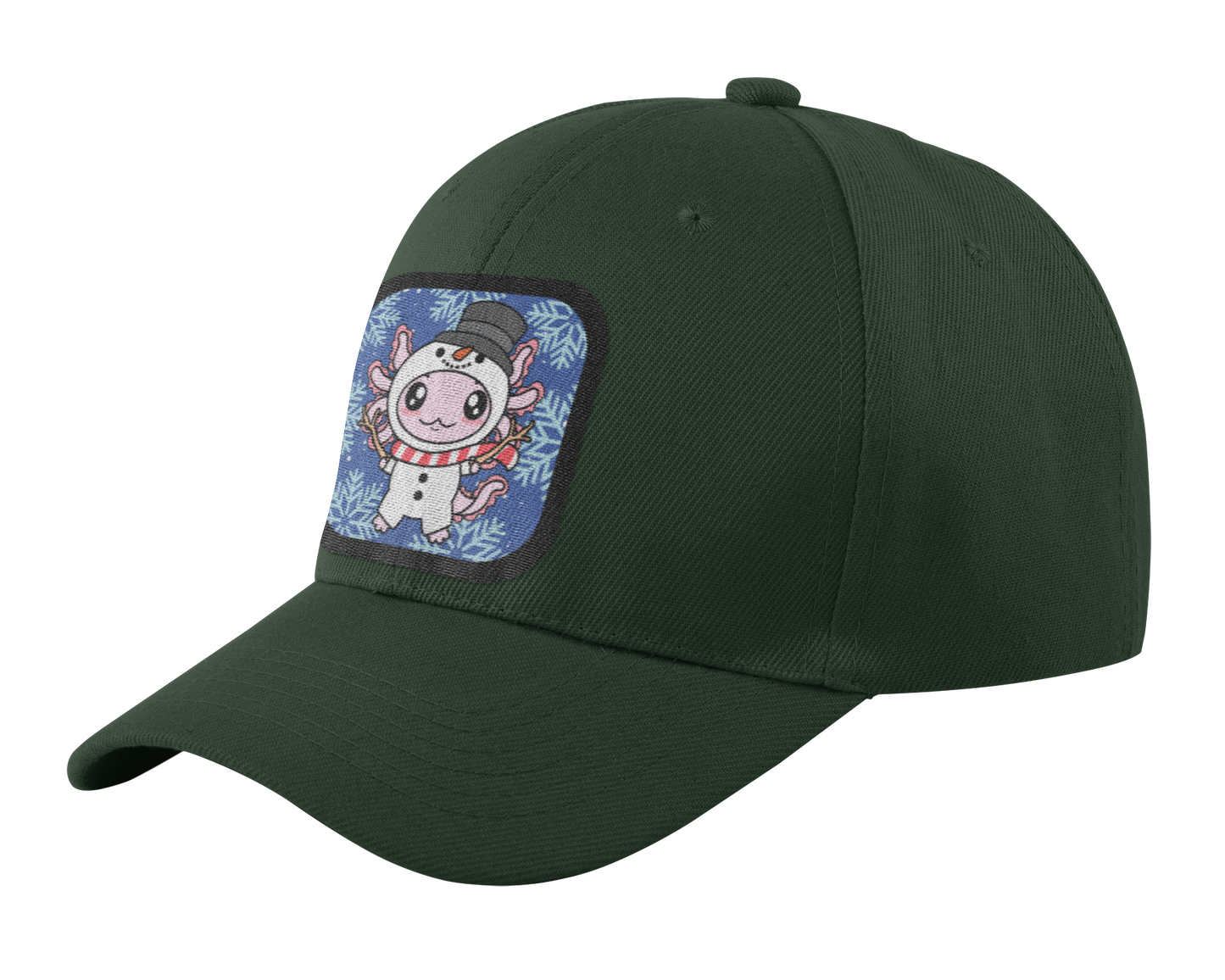 Gorra Unisex Curva Axolotzin Muñeco De Nieve