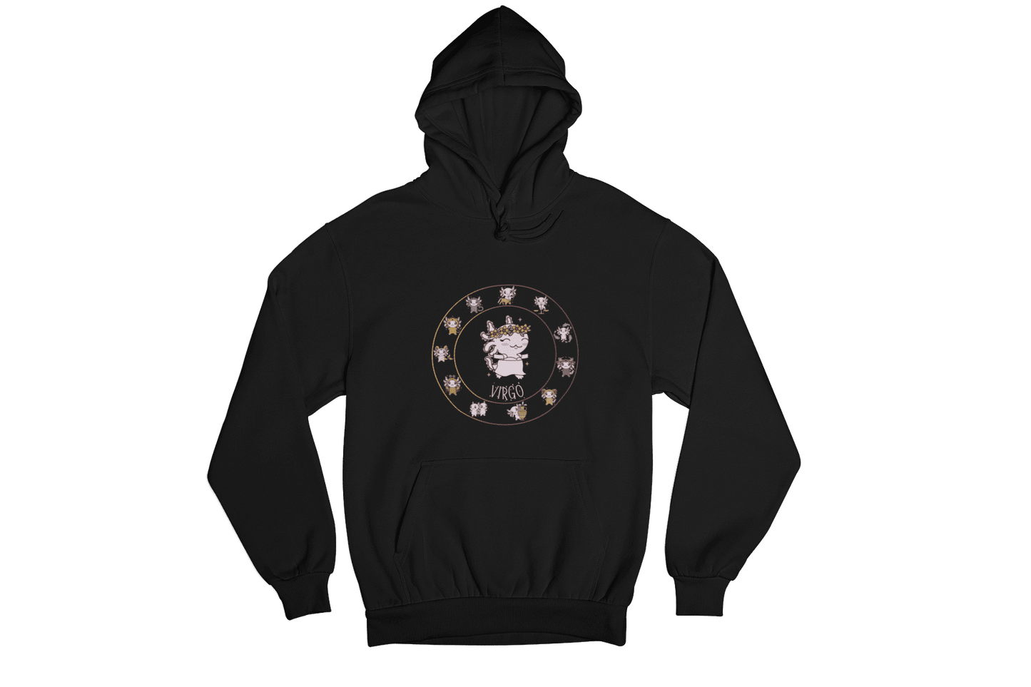 Hoodie Horóscopos Virgo Axolotzin Ajolote Unisex