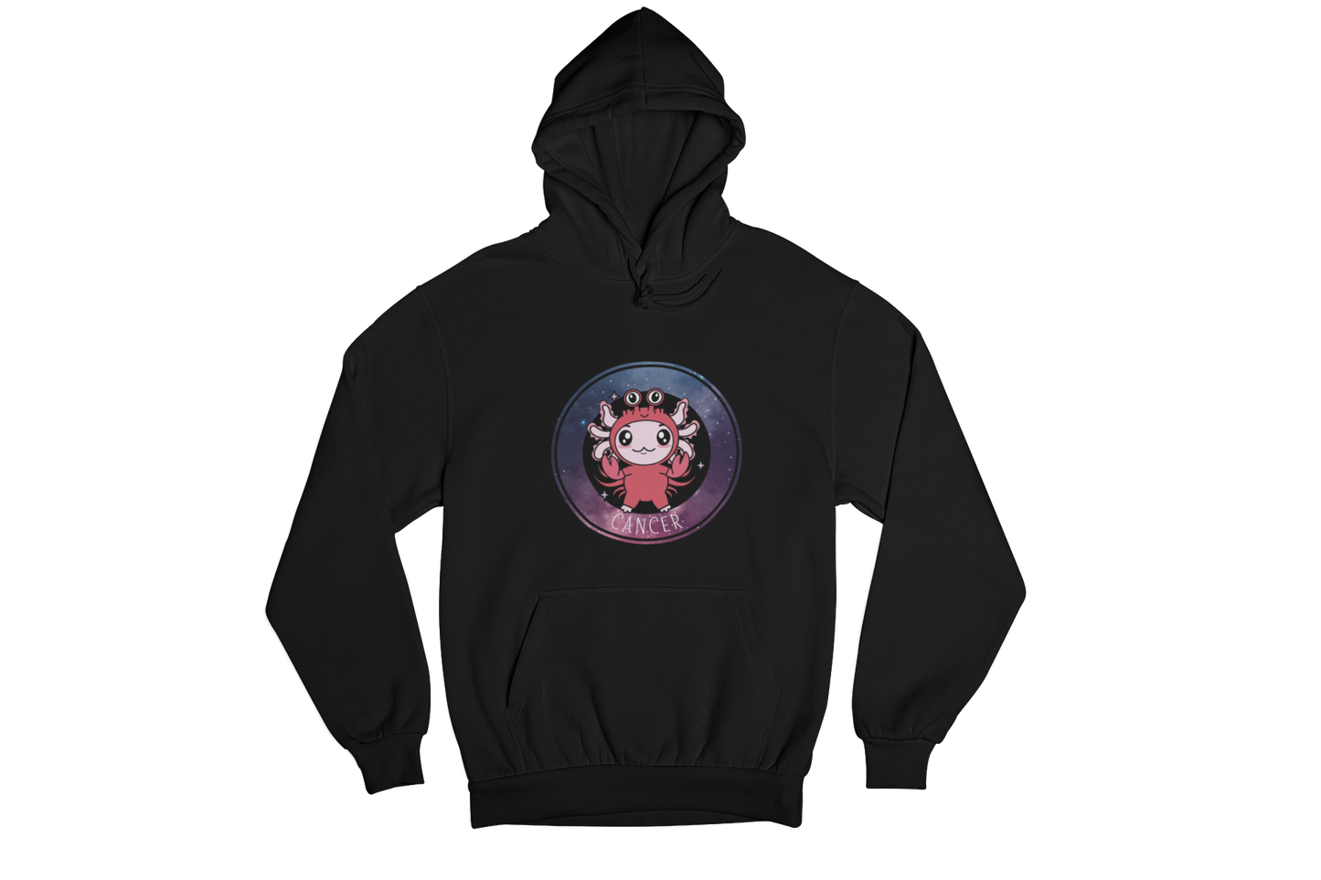 Hoodie Axolotzin Horóscopos Galaxy Cancer Ajolote Unisex
