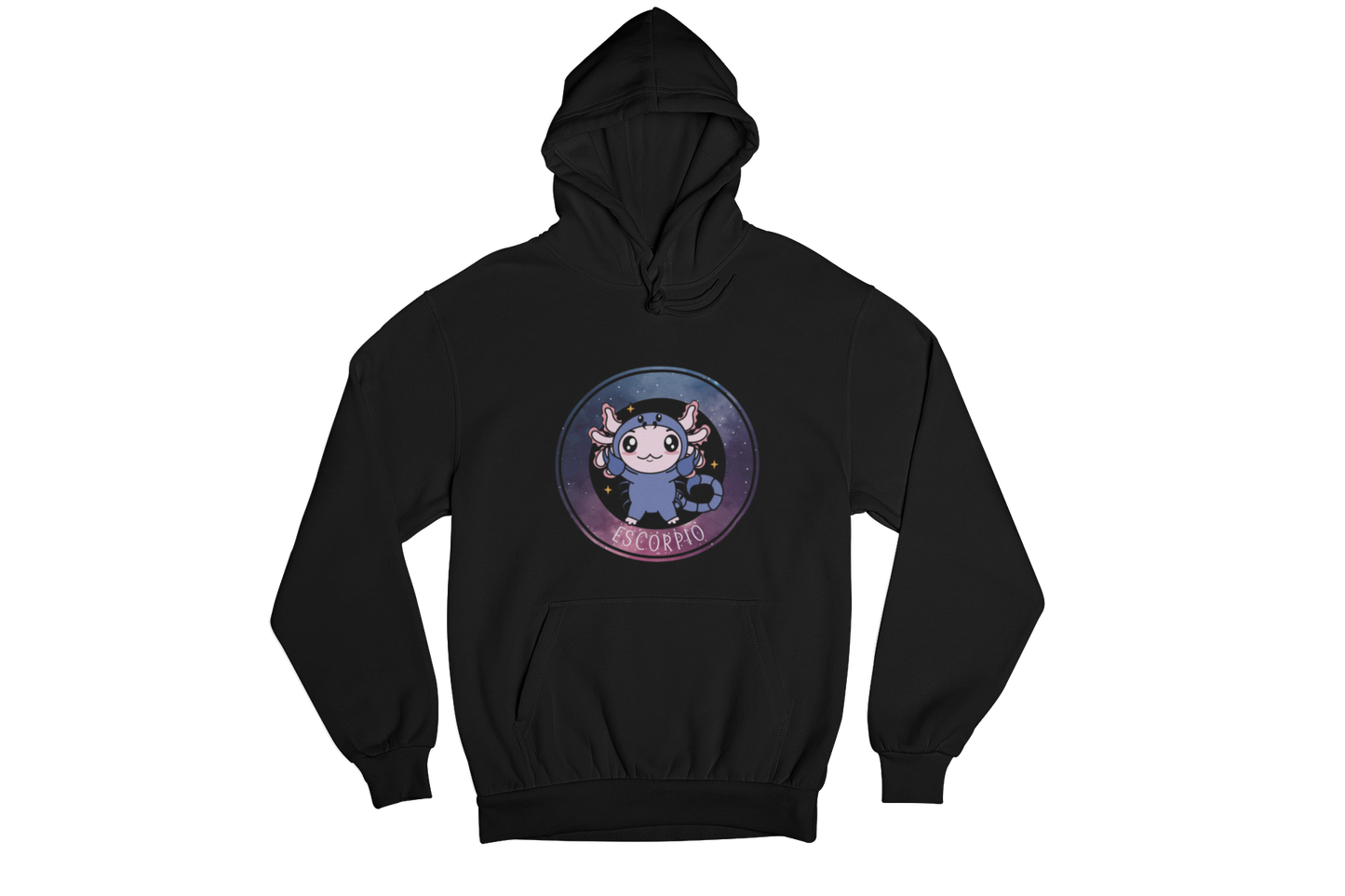 Hoodie Axolotzin Horóscopos Galaxy Escorpio Ajolote Unisex