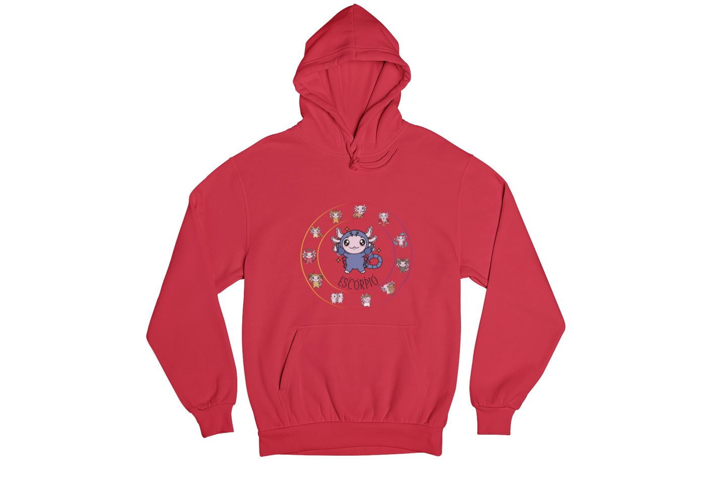 Hoodie Horóscopos Escorpio Axolotzin Ajolote Unisex