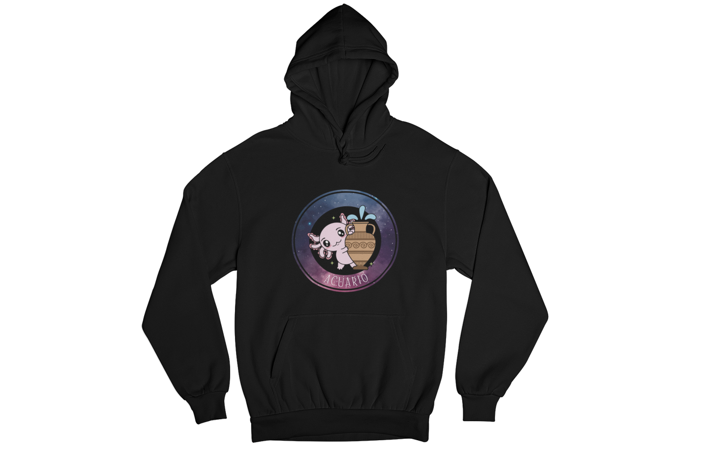 Hoodie Axolotzin Horóscopos Galaxy Acuario Ajolote Unisex
