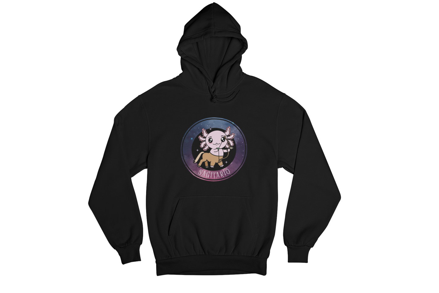Hoodie Axolotzin Horóscopos Galaxy Sagitario Ajolote Unisex