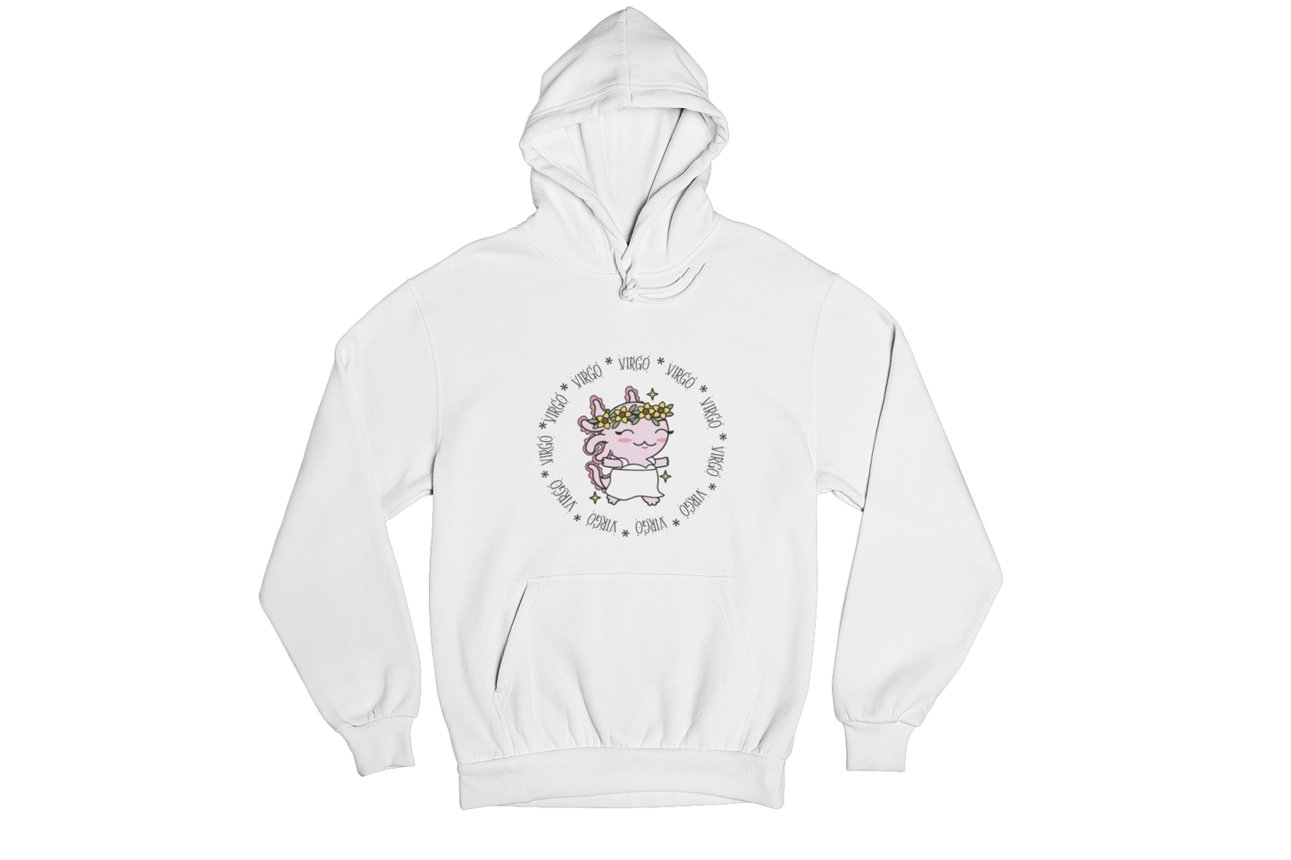 Hoodie Axolotzin Horóscopos Aro Virgo Ajolote Unisex