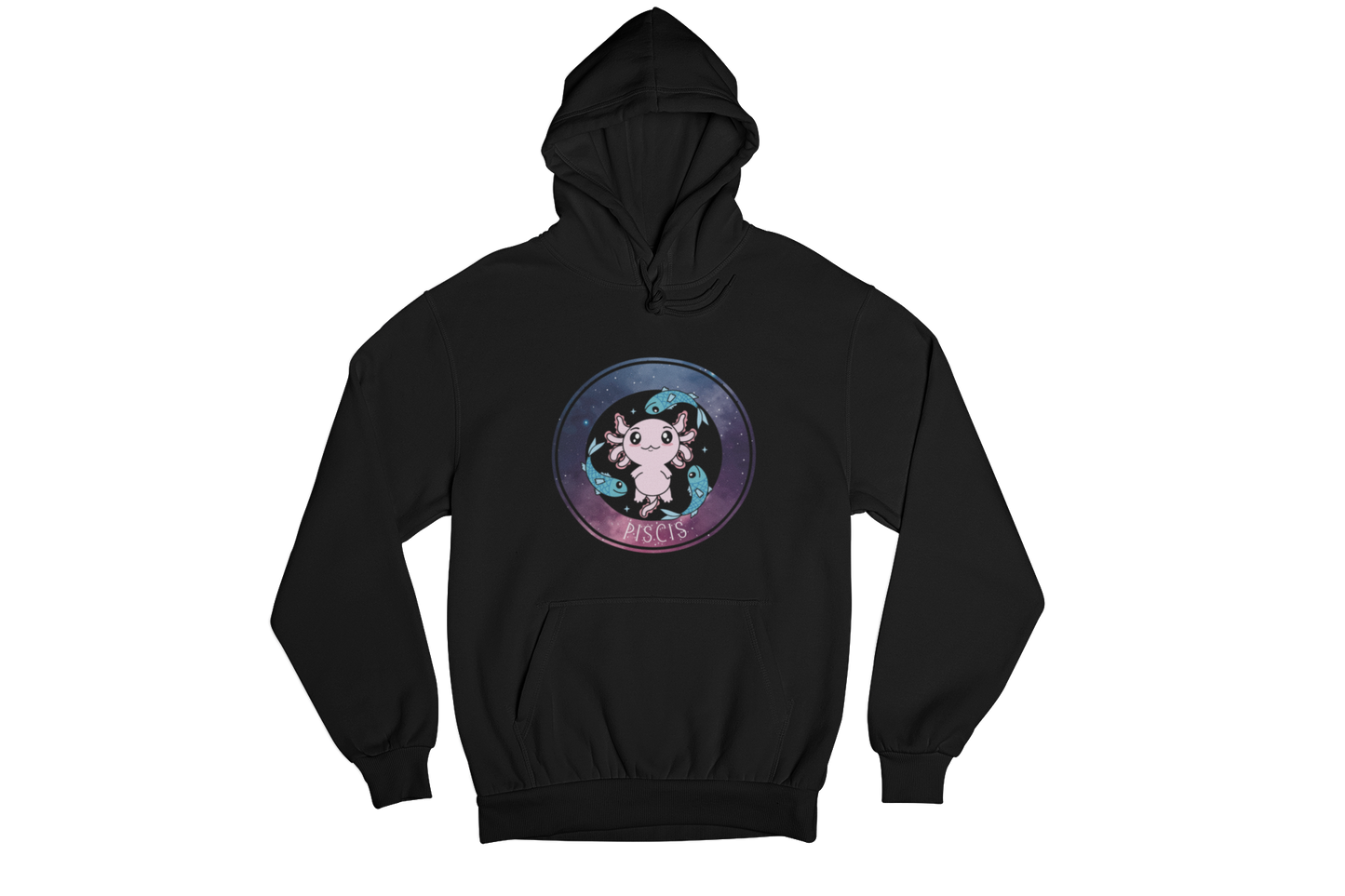 Hoodie Axolotzin Horóscopos Galaxy Piscis Ajolote Unisex