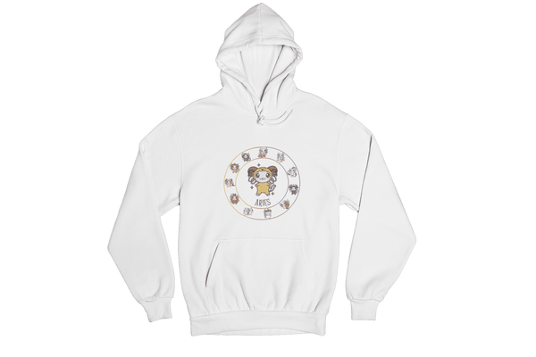 Hoodie Horóscopos Aries Axolotzin Ajolote Unisex