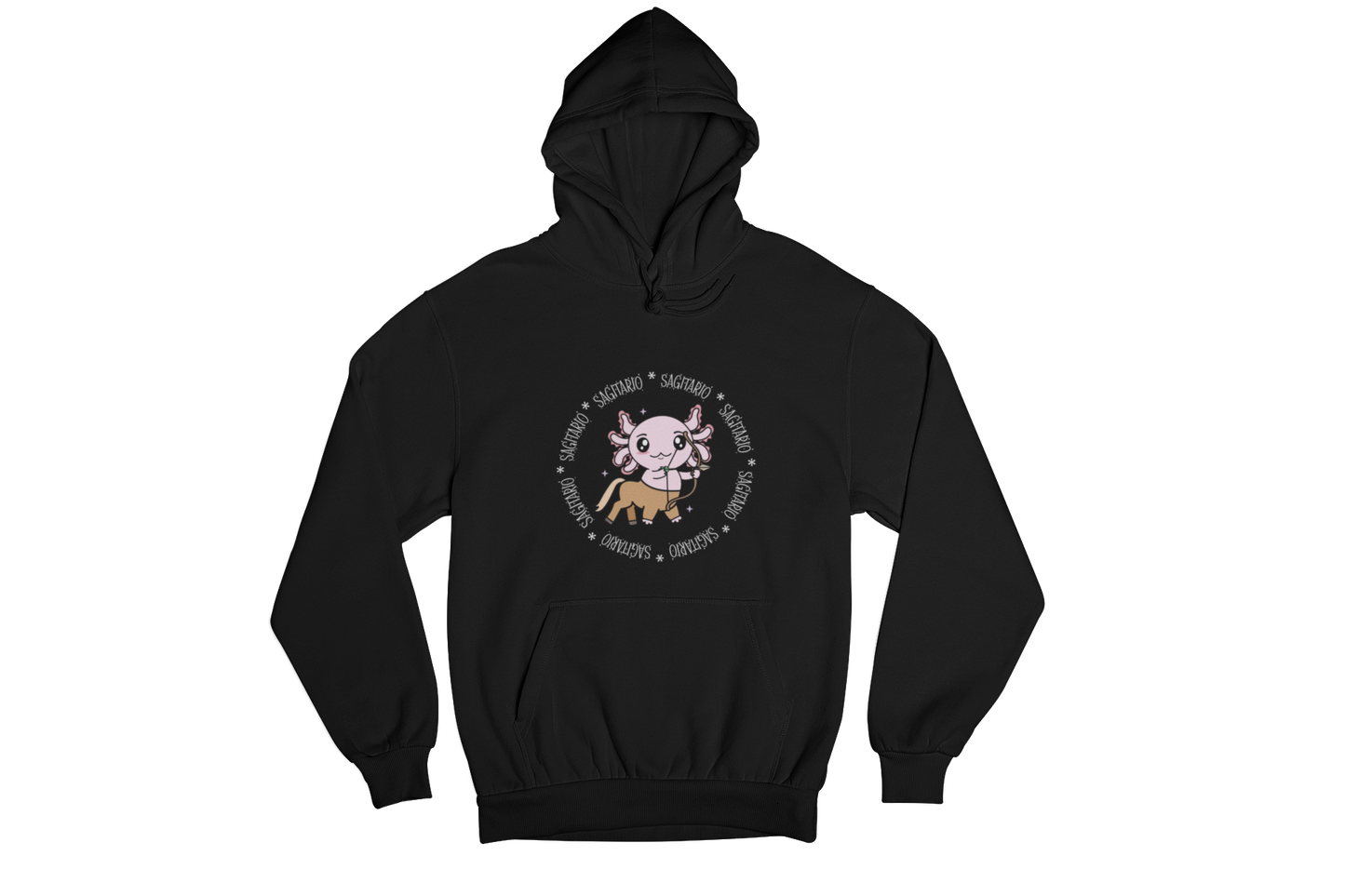 Hoodie Axolotzin Horóscopos Aro Sagitario Ajolote Unisex