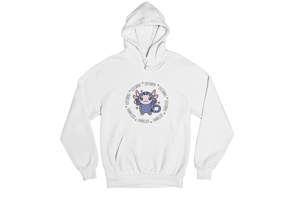 Hoodie Axolotzin Horóscopos Aro Escorpio Ajolote Unisex