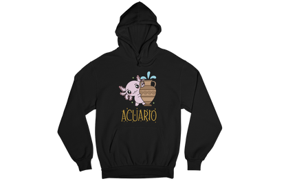 Hoodie Axolotzin Horóscopos Nombre Acuario Ajolote Unisex