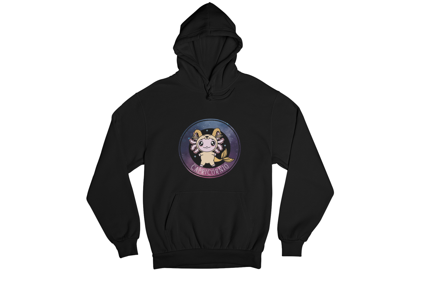 Hoodie Axolotzin Horóscopos Galaxy Capricornio Ajolote Unisex