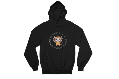 Hoodie Axolotzin Horóscopos Aro Leo Ajolote Unisex