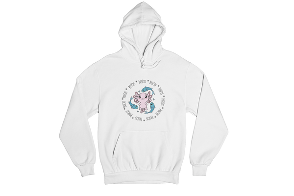 Hoodie Axolotzin Horóscopos Aro Piscis Ajolote Unisex