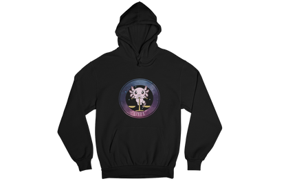 Hoodie Axolotzin Horóscopos Galaxy Libra Ajolote Unisex