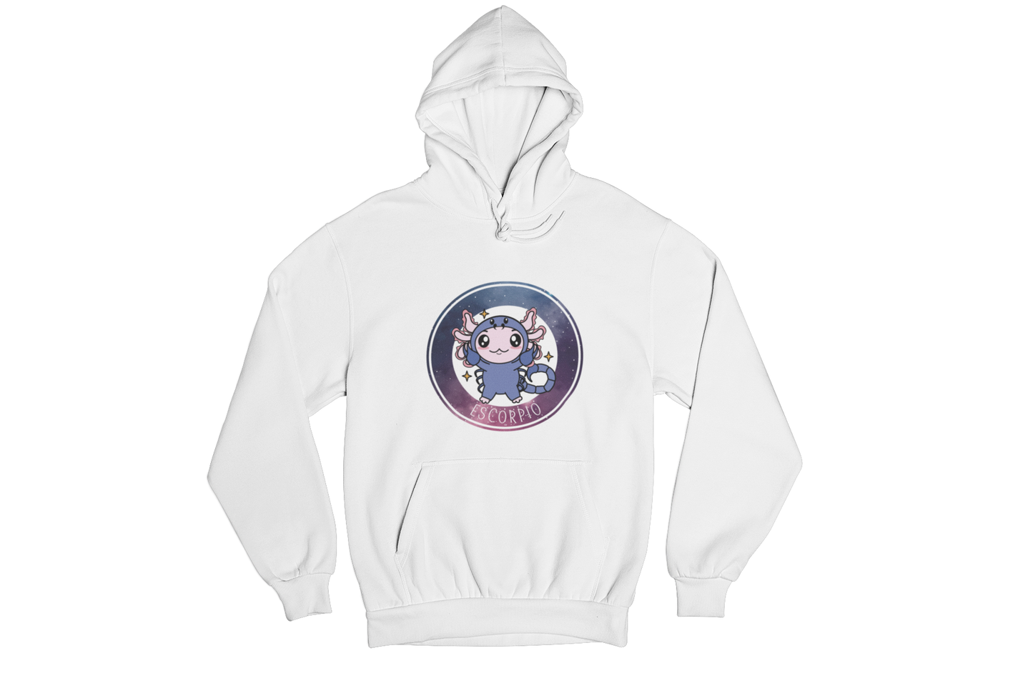 Hoodie Axolotzin Horóscopos Galaxy Escorpio Ajolote Unisex