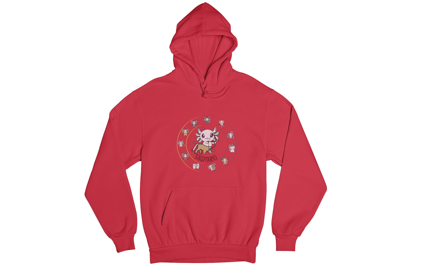 Hoodie Horóscopos Sagitario Axolotzin Ajolote Unisex