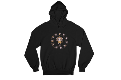 Hoodie Horóscopos Leo Axolotzin Ajolote Unisex