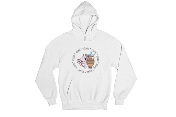 Hoodie Axolotzin Horóscopos Aro Acuario Ajolote Unisex