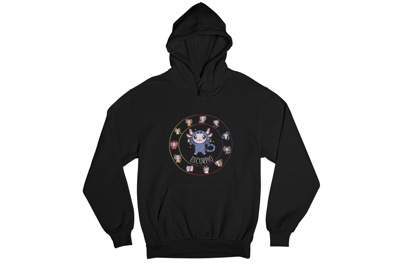 Hoodie Horóscopos Escorpio Axolotzin Ajolote Unisex
