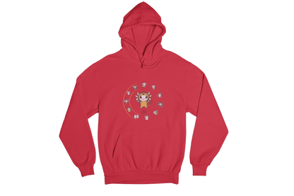 Hoodie Horóscopos Leo Axolotzin Ajolote Unisex