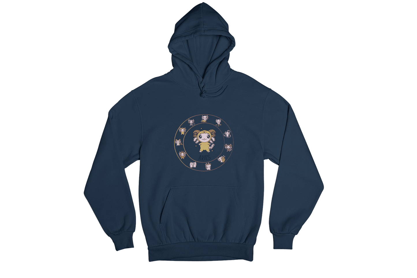 Hoodie Horóscopos Aries Axolotzin Ajolote Unisex