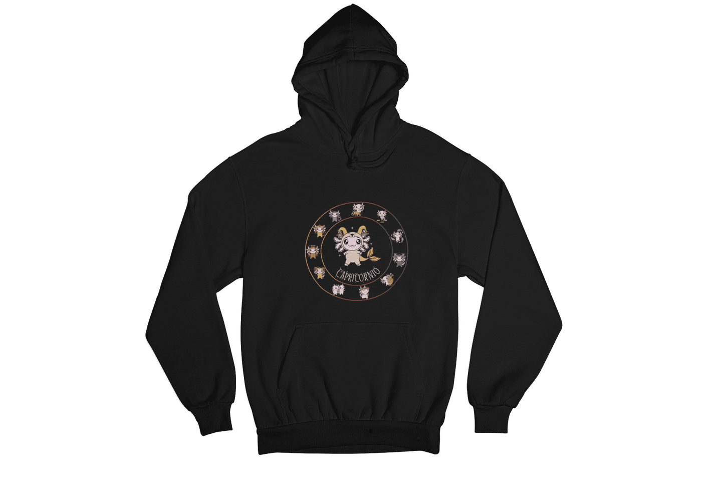 Hoodie Horóscopos Capricornio Axolotzin Ajolote Unisex