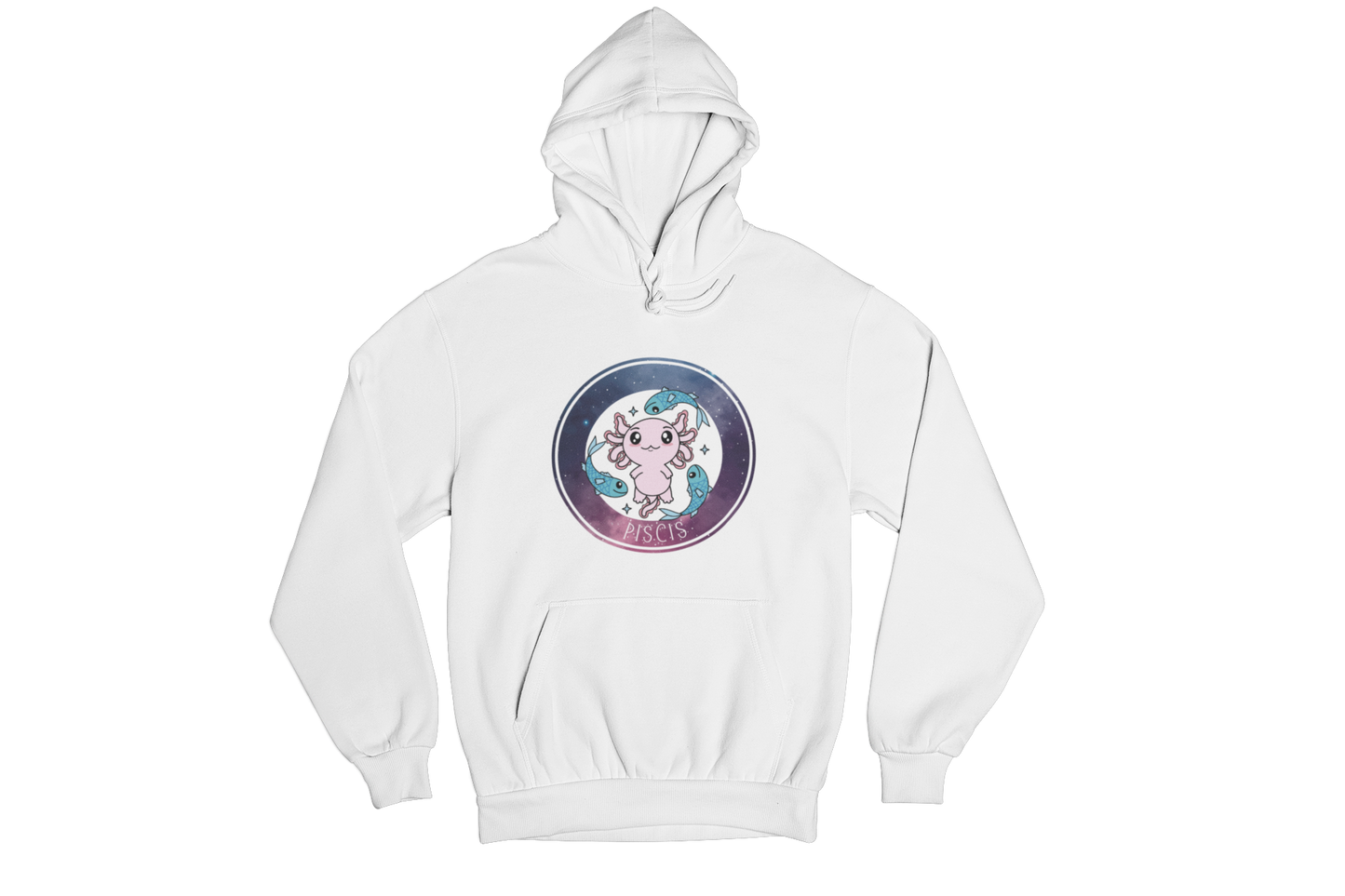 Hoodie Axolotzin Horóscopos Galaxy Piscis Ajolote Unisex