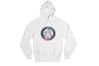 Hoodie Axolotzin Horóscopos Galaxy Piscis Ajolote Unisex