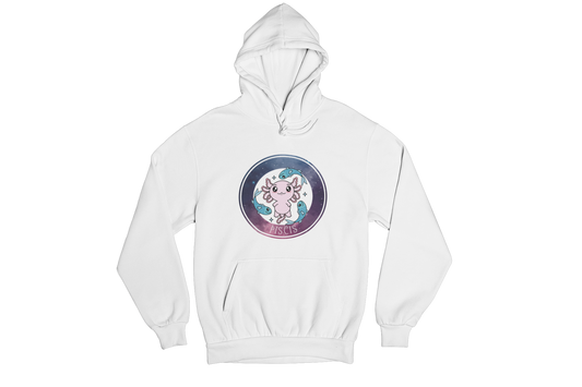Hoodie Axolotzin Horóscopos Galaxy Piscis Ajolote Unisex