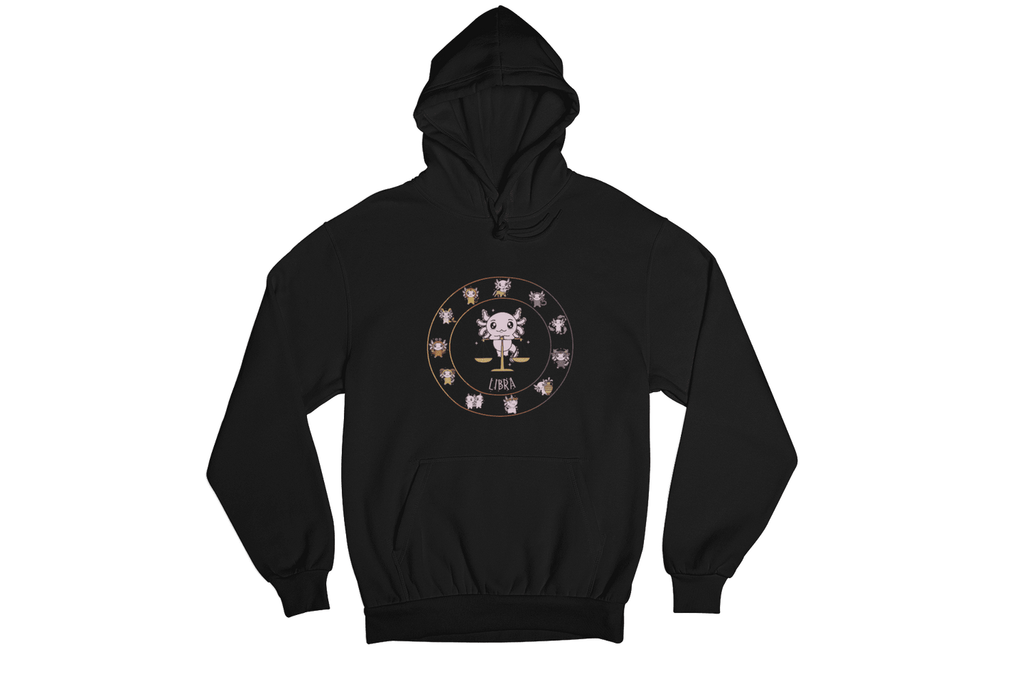 Hoodie Horóscopos Libra Axolotzin Ajolote Unisex