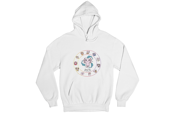 Hoodie Horóscopos Piscis Axolotzin Ajolote Unisex