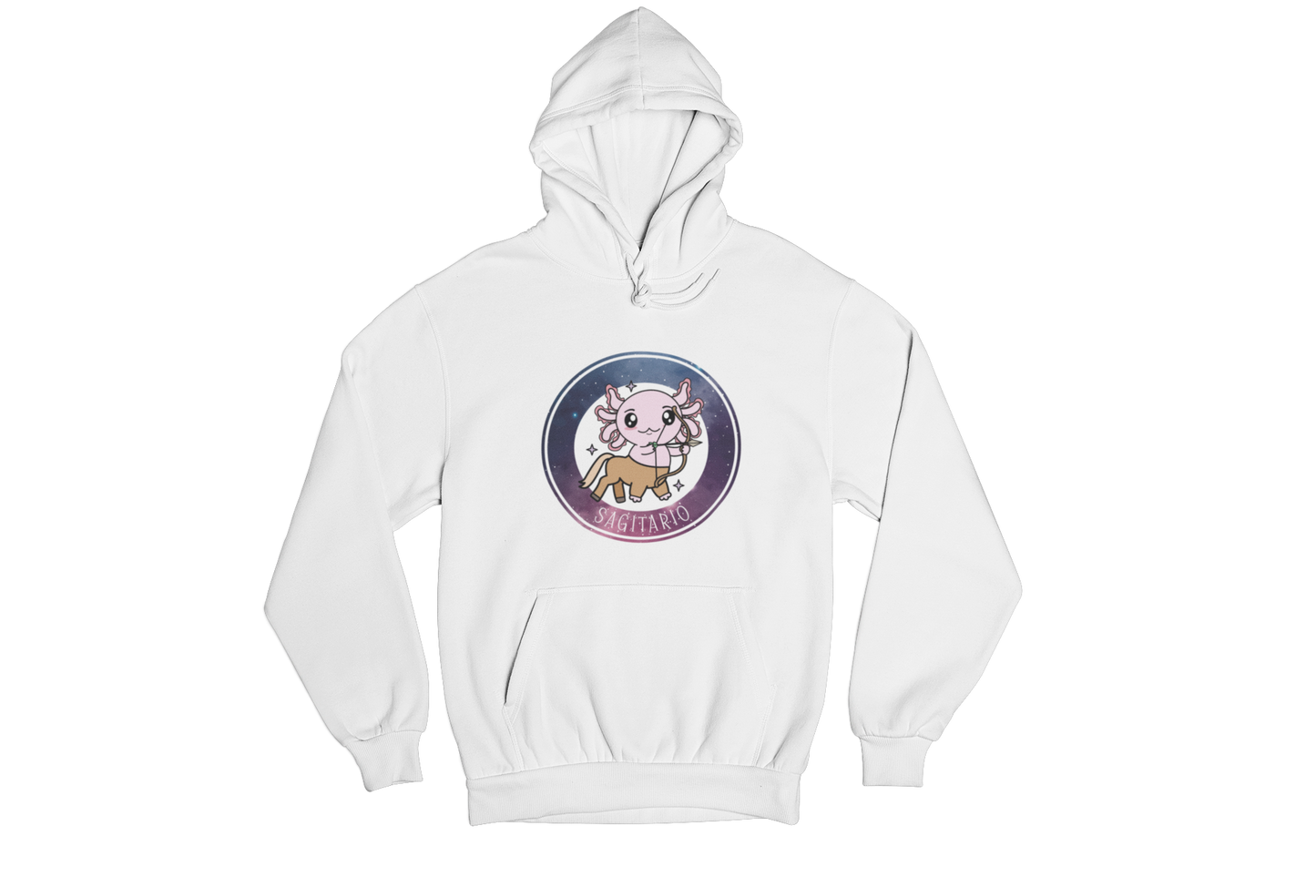 Hoodie Axolotzin Horóscopos Galaxy Sagitario Ajolote Unisex
