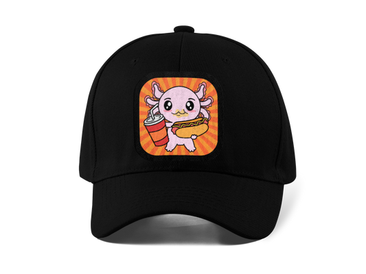 Gorra Unisex Curva Axolotzin Comiendo Jocho