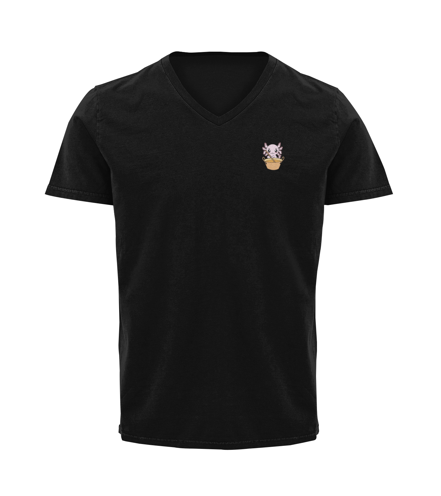 Playera Cuello V Axoloteria El Cazo Ajolote Adulto