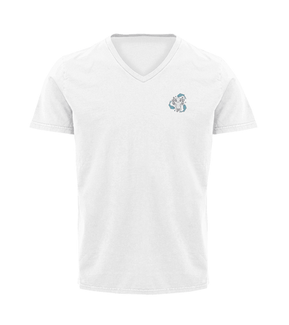 Playera Cuello V Horoscopos Piscis Axolotzin Ajolote Adulto